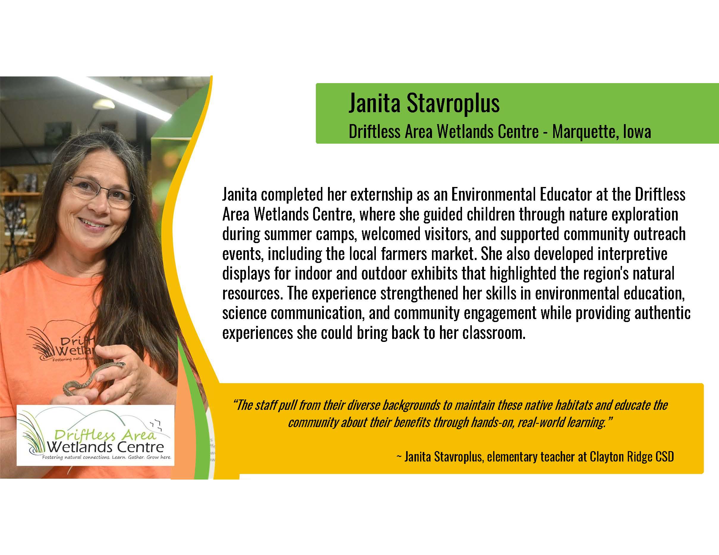 Janita Stavroplus Teacher Externship