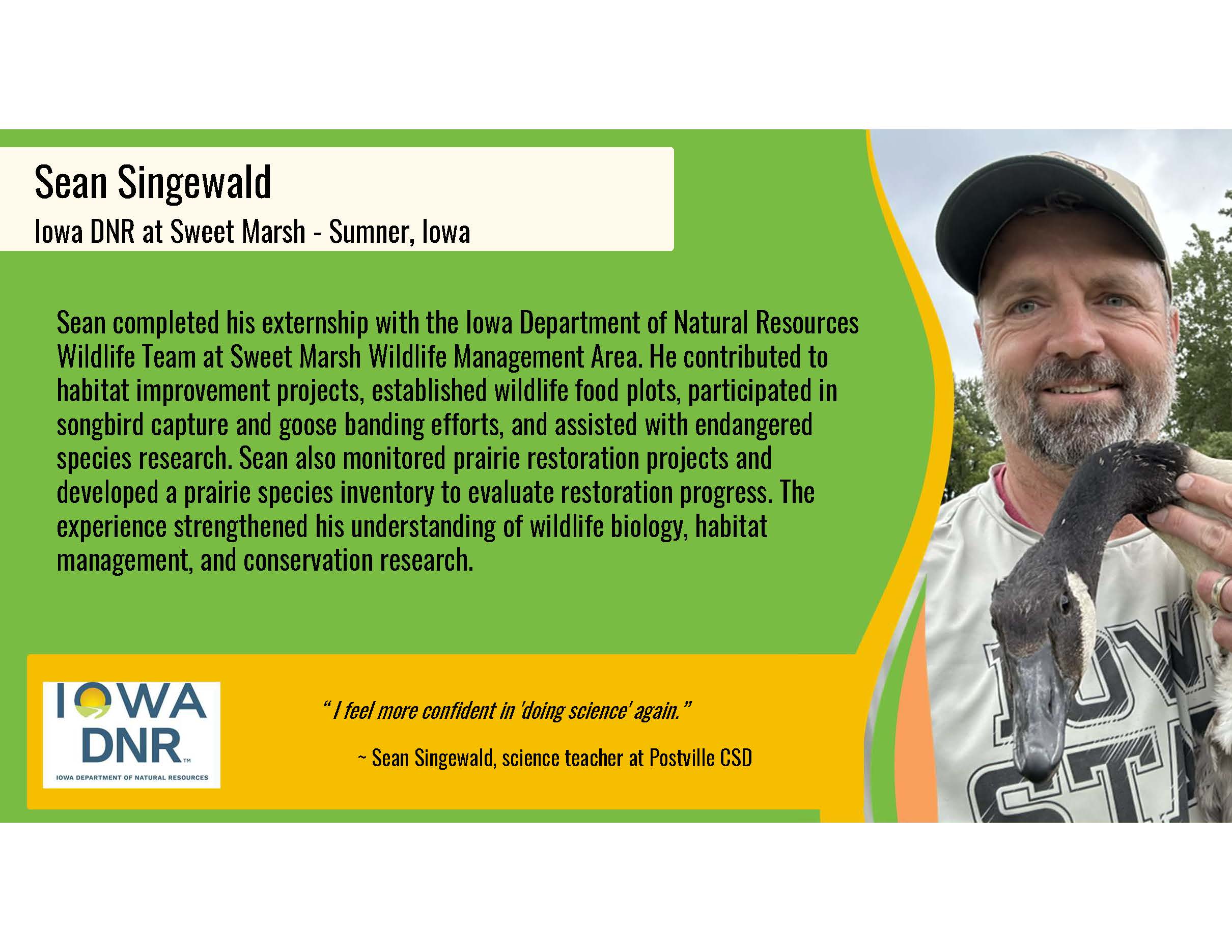 Sean Singewald Teacher Externship